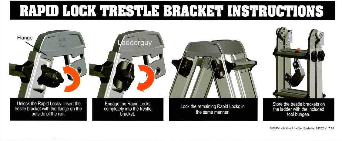 Little Giant Quantum Rapid Lock Trestle Bracket Instructions